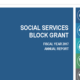 Cover of the Social Service Block Grant, Fiscal Year 2017, Annual Report.