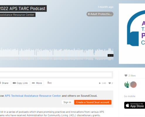 A screen capture of sound waves from the APS TARC's February 2022 podcast.