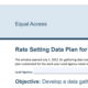 Cover of the Rate Setting Data Plan