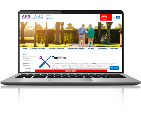 Landing page for the toolkits on the APS TARC website